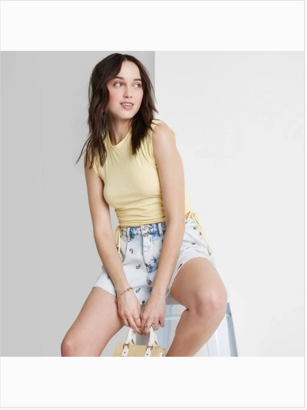 Wild Fable Cinched Yellow Top